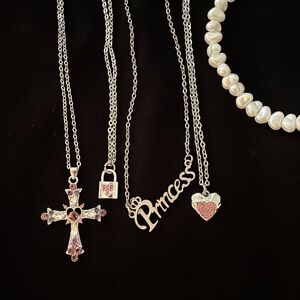 Silver necklace lot | 5 necklaces